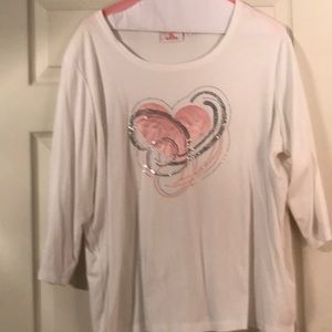 Quacker pullover pink heart